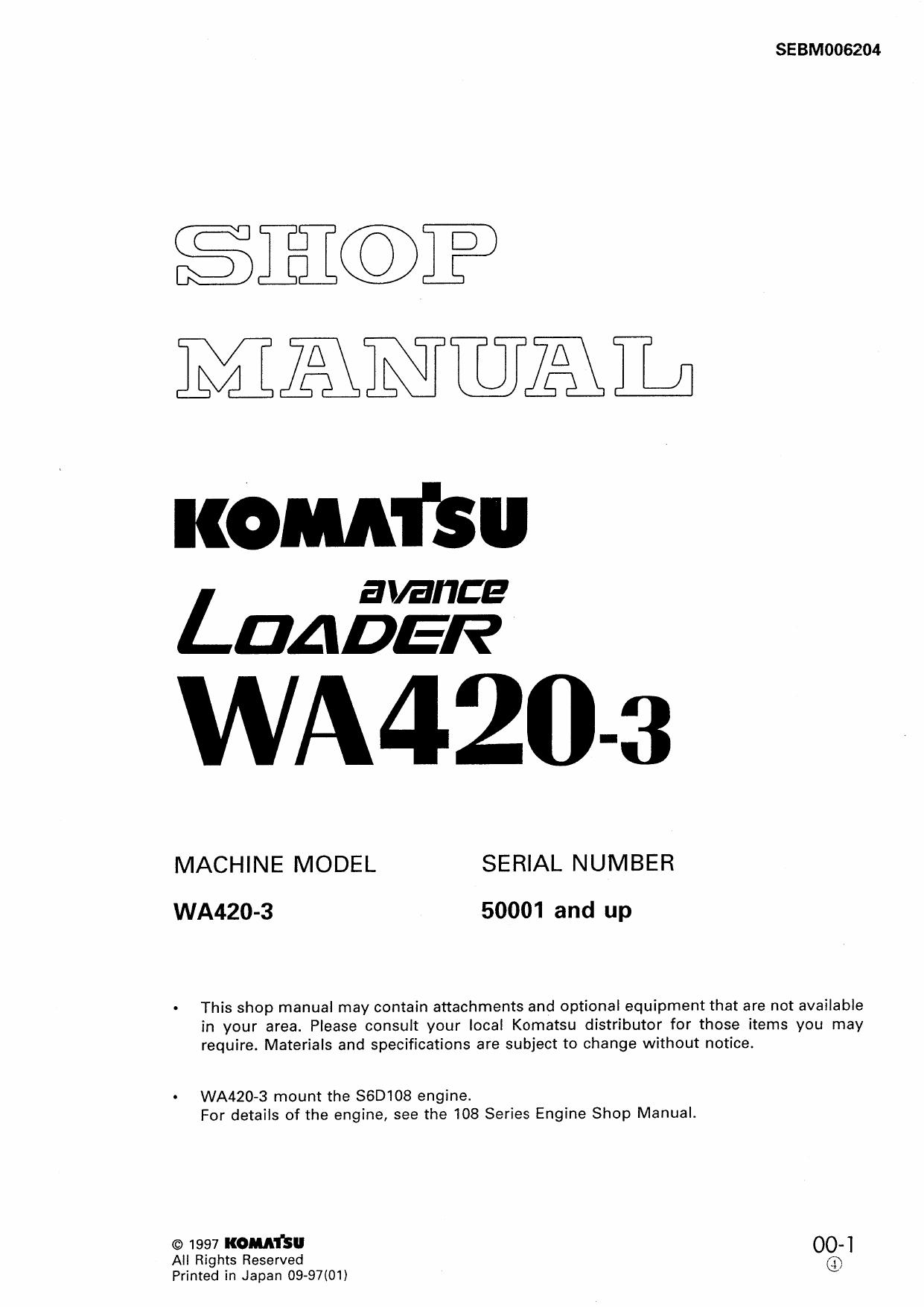 WA420-3 Shop Manual